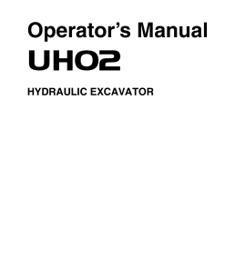 Hitachi UH02 Hydraulic Excavator Operation Maintenance Manual PDF Download