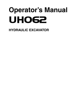 Hitachi UH062 Hydraulic Excavator EM73034 Operation Maintenance Manual PDF Download