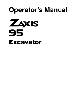 Hitachi ZAXIS95 Excavator Operation Maintenance Manual PDF Download
