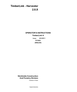 John Deere Timberlink-Harvester 2.0.X Control Systems F076802 Operation Maintenance Manual PDF Download
