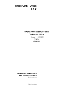 John Deere Timberlink-Office 2.0.X Control Systems F076796 Operation Maintenance Manual PDF Download