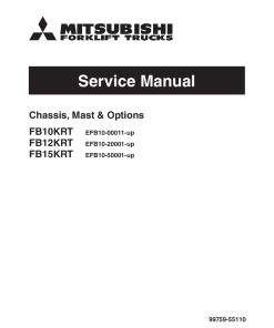Mitsubishi FB10KRT FB12KRT FB15KRT Forklift Trucks Service Workshop Manual PDF download