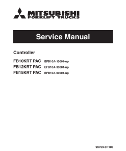 Mitsubishi FB10KRT PAC FB12KRT PAC FB15KRT PAC Controller Forklift Trucks Service Workshop Manual PDF download