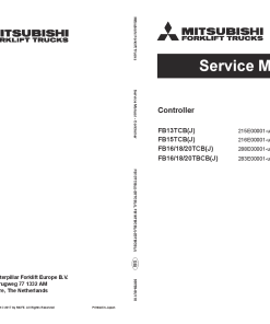 Mitsubishi FB13TCB FB15TCB FB16TCB FB18TCB FB20TCB -J Controller Forklift Trucks Service Workshop Manual PDF download