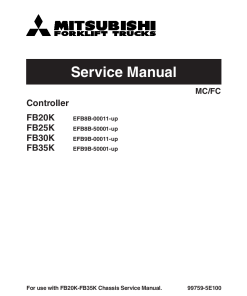Mitsubishi FB20K FB25K FB30K FB35K Controller Forklift Trucks Service Workshop Manual PDF download