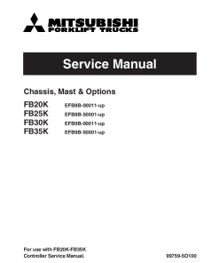 Mitsubishi FB20K FB25K FB30K FB35K Forklift Trucks Service Workshop Manual PDF download