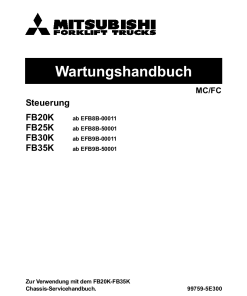 Mitsubishi FB20K FB25K FB30K FB35K Steuerung Forklift Trucks German Service Werkstatthandbuch PDF Download