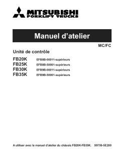 Mitsubishi FB20K FB25K FB30K FB35K Unité de contrôle Forklift Trucks French Manuel datelier de service telechargement PDF