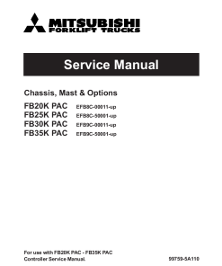 Mitsubishi FB20K PAC FB25K PAC FB30K PAC FB35K PAC Forklift Trucks Service Workshop Manual PDF download