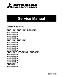 Mitsubishi FBC25KE FBC25KL FBC30K Forklift Trucks Service Workshop Manual PDF download