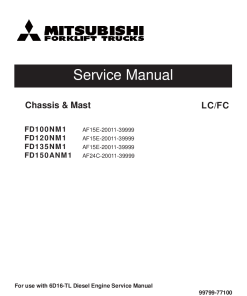 Mitsubishi FD100NM1 FD120NM1 FD135NM1 FD150ANM1 Forklift Trucks Service Workshop Manual PDF download