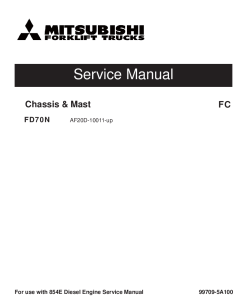 Mitsubishi FD70N Forklift Trucks Service Workshop Manual PDF download