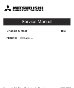 Mitsubishi FD70NM Forklift Trucks Service Workshop Manual PDF download
