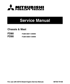 Mitsubishi FD80 FD90 Forklift Trucks Service Workshop Manual PDF download