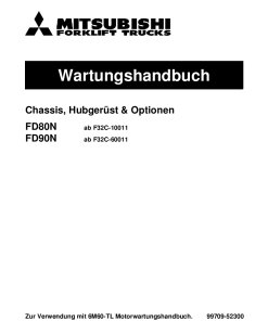 Mitsubishi FD80N FD90N Forklift Trucks German Service Werkstatthandbuch PDF Download