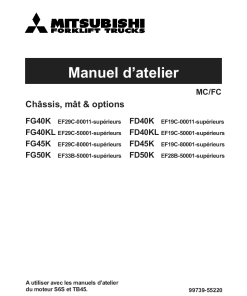 Mitsubishi FG40K FG45K FG50K FG40KL Forklift Trucks French Manuel d atelier de service telechargement