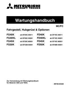 Mitsubishi FG40K FG45K FG50K FG40KL Forklift Trucks German Service Werkstatthandbuch PDF Download
