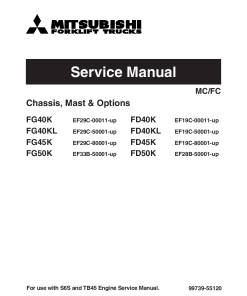 Mitsubishi FG40K FG45K FG50K FG40KL Forklift Trucks Service Workshop Manual PDF download