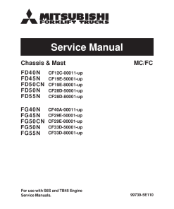 Mitsubishi FG40N FG45N FG50CN FG50N FG55N Forklift Trucks Service Workshop Manual PDF download