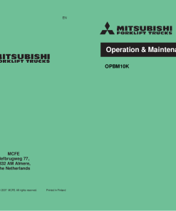 Mitsubishi OPBM10K Forklift Trucks Operation and Maintenance Manual PDF download