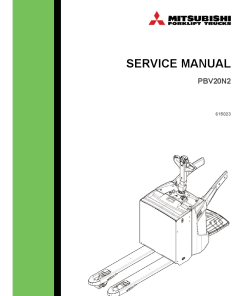 Mitsubishi PBV20N2 Forklift Trucks Service Workshop Manual PDF download
