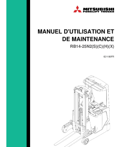 Mitsubishi RB20N2H RB20N2X RB25N2X Forklift Trucks French Manuel d'utilisation et dentretien a telecharger au format PDF