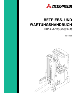 Mitsubishi RB20N2H RB20N2X RB25N2X Forklift Trucks German Bedienungs und Wartungshandbuch PDF Download