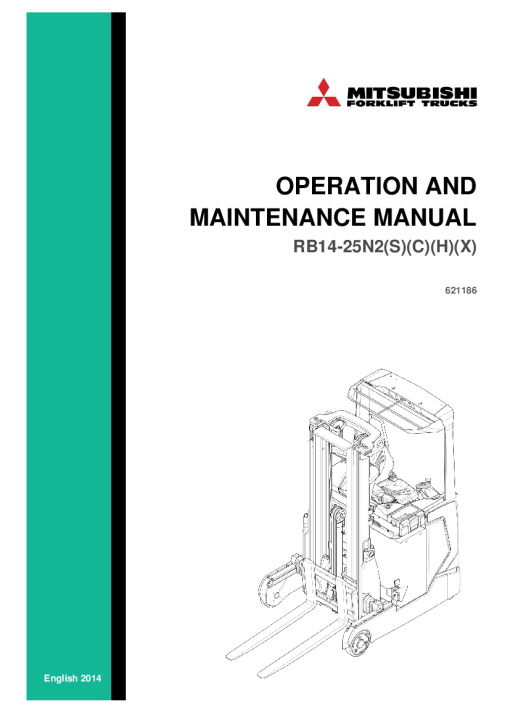 Mitsubishi RB20N2H RB20N2X RB25N2X Forklift Trucks Operation and Maintenance Manual PDF download