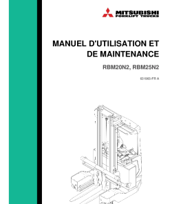 Mitsubishi RBM20N2 RBM25N2 Forklift Trucks French Manuel d'utilisation et dentretien a telecharger au format PDF