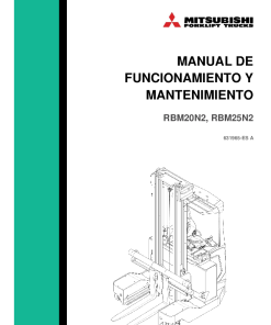 Mitsubishi RBM20N2 RBM25N2 Forklift Trucks Spanish Descarga en PDF del Manual de funcionamiento y mantenimiento