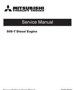 Mitsubishi S6S-T Diesel Engine Forklift Trucks Service Workshop Manual PDF download